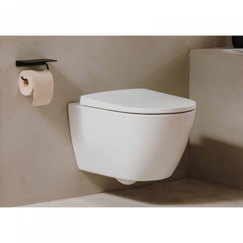 Vas WC suspendat din portelan, Rimless, cu evacuare orizontala ONA Roca [2]