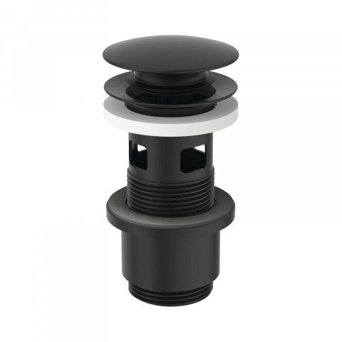 Sifoane lavoar si ventile - Ventil Click - Clack G1.1/4" pentru lavoar cu preaplin, negru mat Ideal Standard