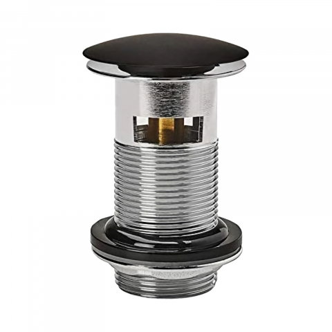 Baie - Ventil cu preaplin, quick clack, L 75 mm, negru mat, metalic WIRQUIN