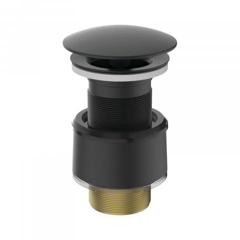 Baie - Ventil lavoar simplu G1.1/4" negru mat simplu push-open Ideal Standard