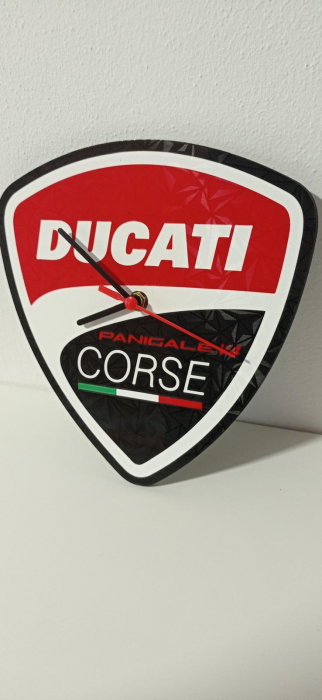 Ceas de perete 3D printat, design inspirat din motorsport italian, stil sport pentru birou sau garaj [3]