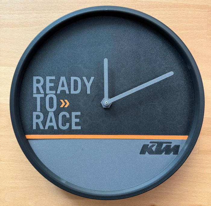 Ceas de perete 3D printat, design racing “Ready to Race”, stil sport pentru birou, garaj sau living [2]