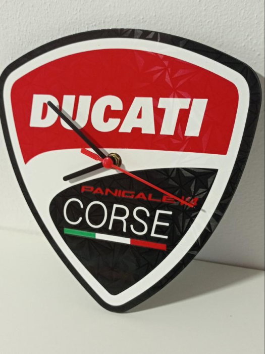 Ceas de perete 3D printat, design inspirat din motorsport italian, stil sport pentru birou sau garaj [2]