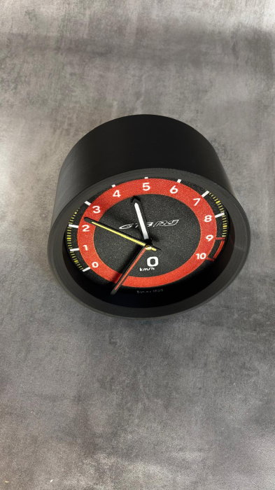 Ceas de birou GT3 RS inspirat din bord auto – printat 3D, design sport, 15 cm [7]