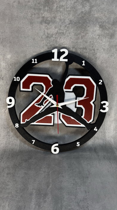 Ceas de perete printat 3D, design sneaker și basketball, decor modern [2]