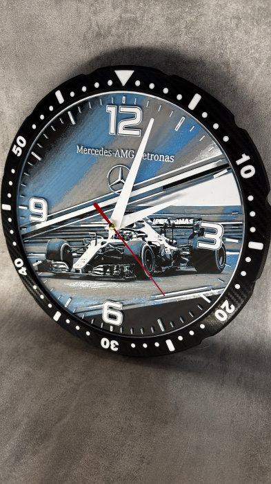 Ceas de perete printat 3D, inspirat motorsport, design racing premium [3]