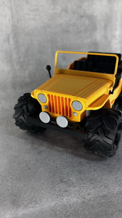Machetă Jeep 4x4 printată 3D, model offroad decorativ, 23 cm [2]