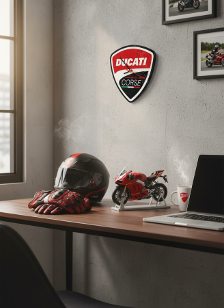 Ceasuri - Ceas de perete 3D printat, design inspirat din motorsport italian, stil sport pentru birou sau garaj