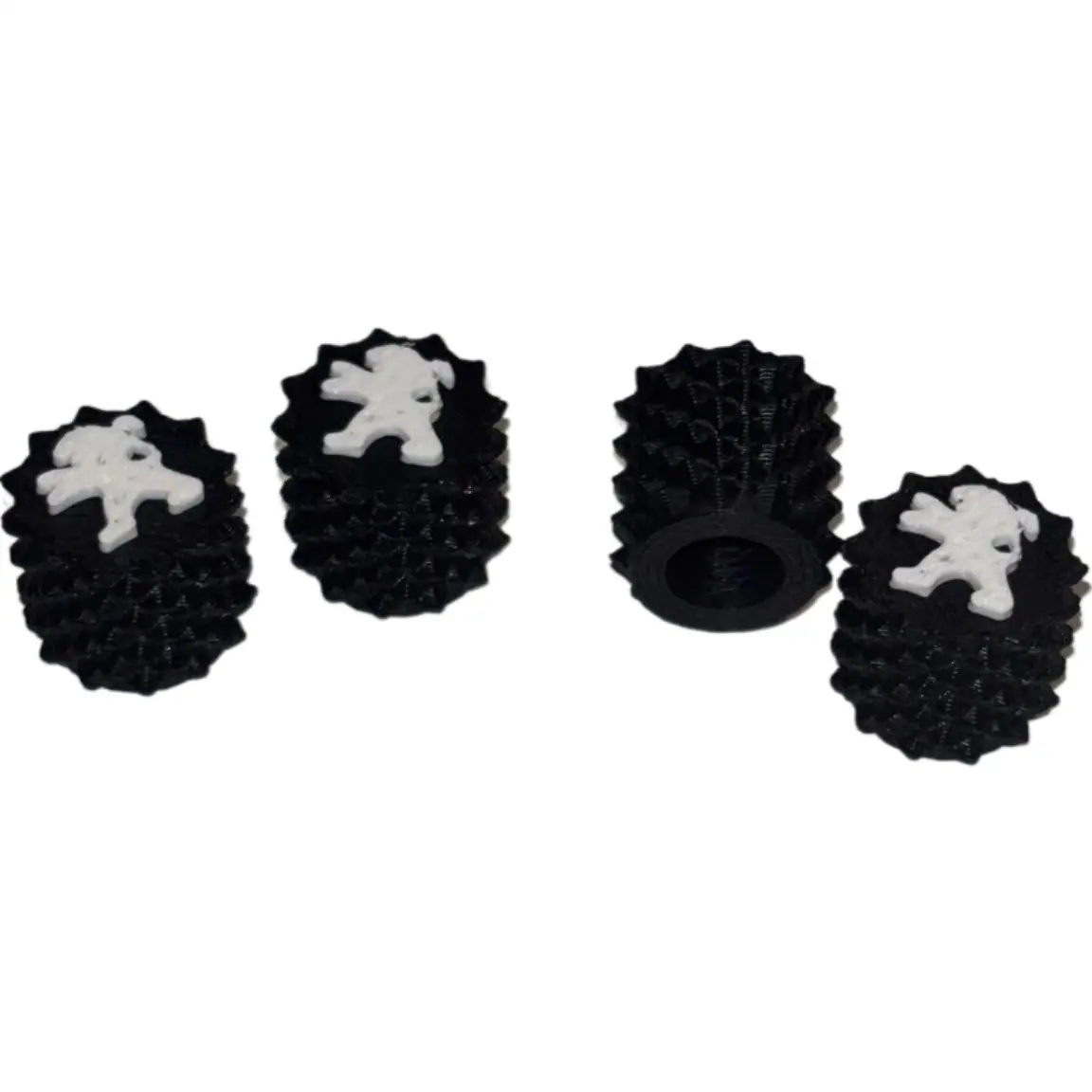 Auto - capace-valve-peugeot-petg-printate-3d-set-4-bucati-logo-leu