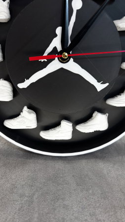 Ceas de perete printat 3D, design sneakers, decor streetwear modern [5]