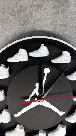 Ceas de perete printat 3D, design sneakers, decor streetwear modern [3]
