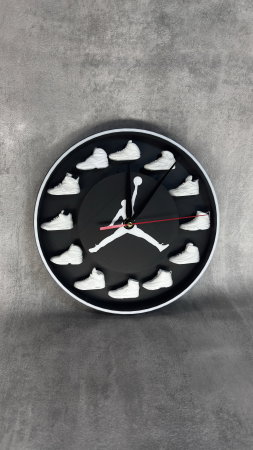 Ceas de perete printat 3D, design sneakers, decor streetwear modern [1]