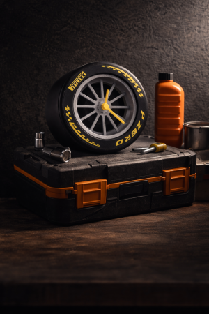 Ceas Janta F1 Formula 1 Racing Decor Auto Birou Perete 3D Printat [2]