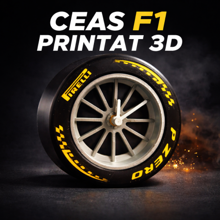Ceasuri - Ceas Janta F1 Formula 1 Racing Decor Auto Birou Perete 3D Printat