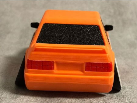 Machetă auto imprimată 3D – model portocaliu 12 cm [2]