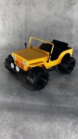 Machetă Jeep 4x4 printată 3D, model offroad decorativ, 23 cm [0]