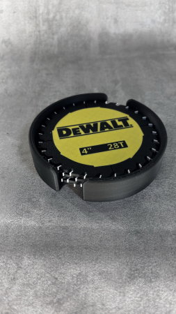 Set 4 suporturi pahare printate 3D cu suport depozitare, design industrial tip disc circular [6]