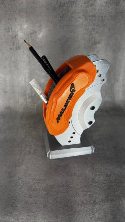 Suport de pixuri printat 3D, design etrier și disc de frână, organizator birou auto [6]