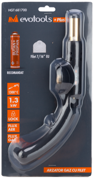 Arzător Gaz cu Filet și Aprindere Piezo – EvoTools +Plus [2]