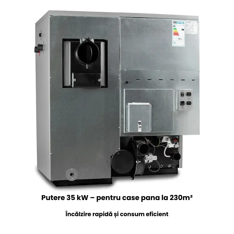 Centrală mixtă lemne și peleți Termax Combo 35 kW – pentru 230 m² [4]