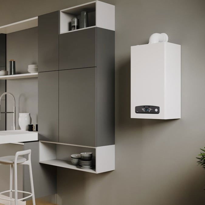 Centrala termică în condensare Ariston Cares S 24 kW – Gaz/GPL, schimbător inox, incalzire + ACM, kit evacuare inclus [4]