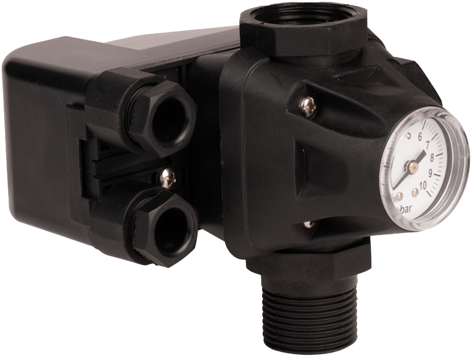 Kit pompă submersibilă 120m DDT QGD120 1100W + vas 24L + presostat | Sistem hidrofor complet [4]