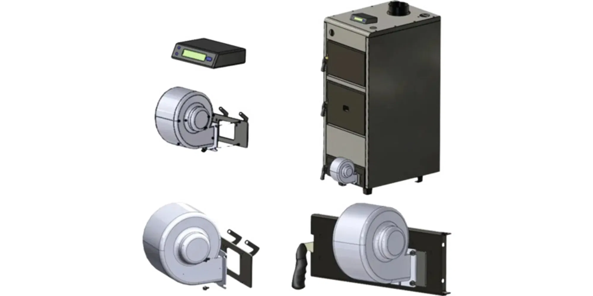 Pachet automatizare cazan Heiztech 28–47 kW cu controler EU28N PID și ventilator WPA 117 TECH [2]