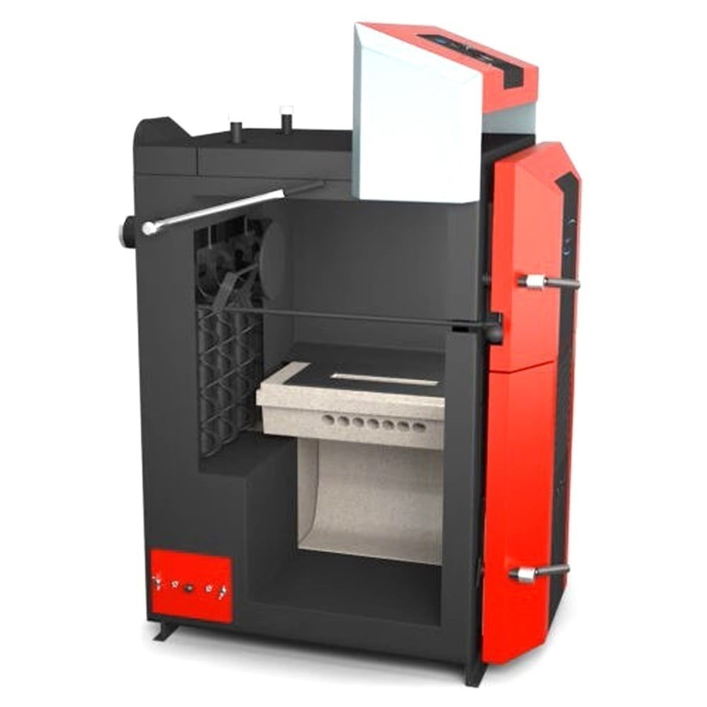 Pachet cazan pe lemne ATTACK DPX 25 kW – gazeificare, randament 91%, manta apă 100L, boiler 100L inclus [4]