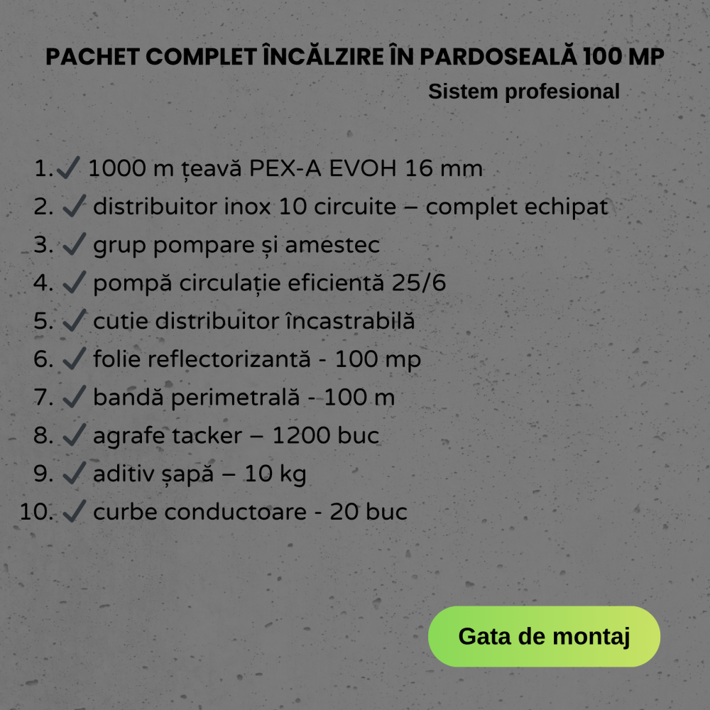 Pachet încălzire în pardoseală 100 mp – țeavă PE-RT Romaplus 5 straturi | Hera Instal [3]
