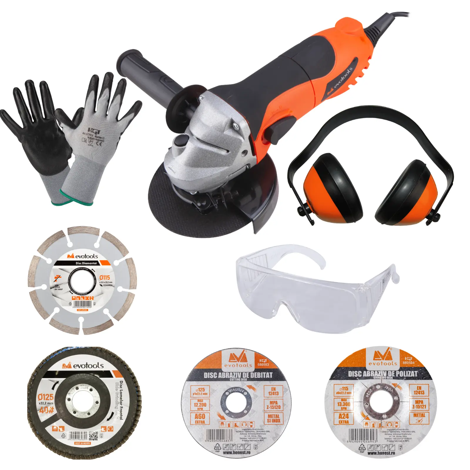 Pachet Polizor Unghiular AG 125 630W + Accesorii Complete [1]