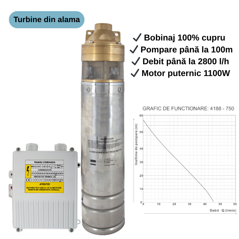 Pachet pompă submersibilă 1100W cu Prescontrol Evosanitary [3]