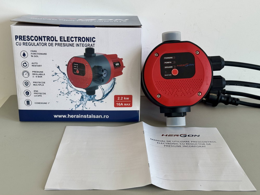 Pachet pompă submersibilă 750W cu prescontrol electronic Hergon [3]
