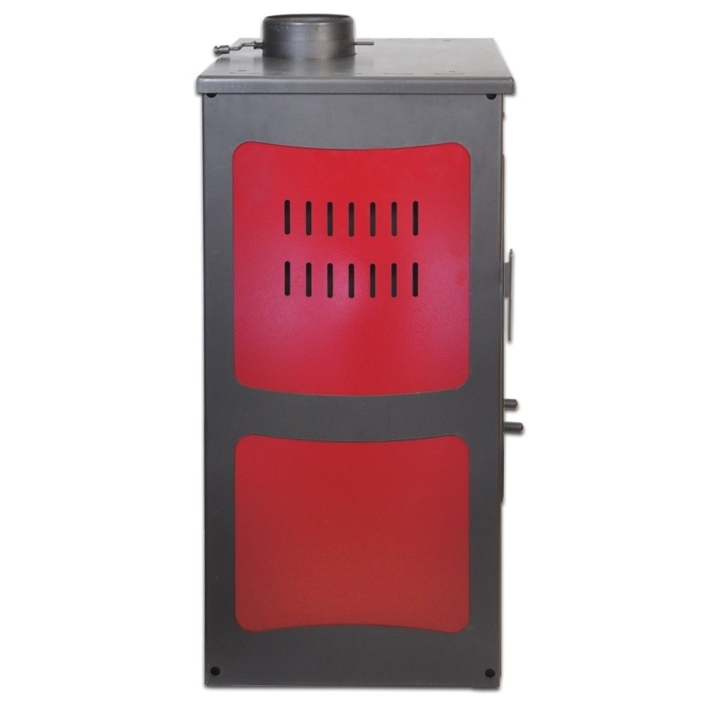 Pachet soba pe lemn Termax Haiduc, 7.02 kW, randament 85.74%, 45 m², Rosu, set accesorii, aspirator cenusa si suport lemne foc metalic Termax XL [5]