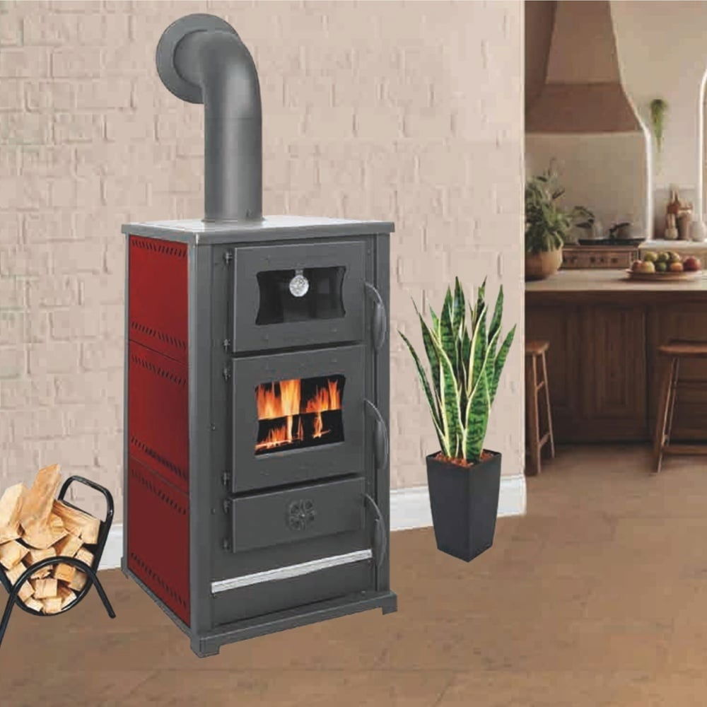 Pachet sobă pe lemne Termax Bucovina 12.2 kW + suport lemne [9]