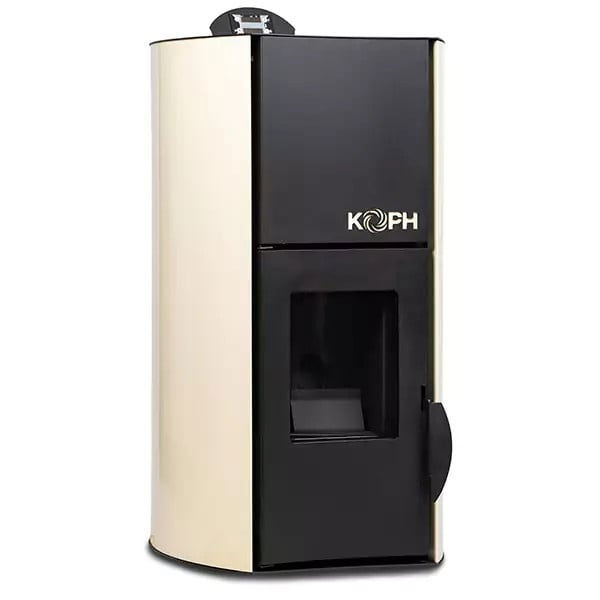 Pachet termosemineu cu peleti KOPH PM 18 kW, 120 mp, buncar 15 kg, diametru cos fum ⌀80 mm, pompa recirculare si vas expansiune incorporate, Crem, Calorifere, Grup siguranta [3]