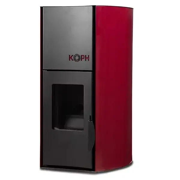 Pachet Termosemineu pe Peleti KOPH PM 12 kW, pentru 80 mp, Buncăr 12 Kg, Vas Expansiune și Pompă Incluse, Bordo + Accesorii [6]