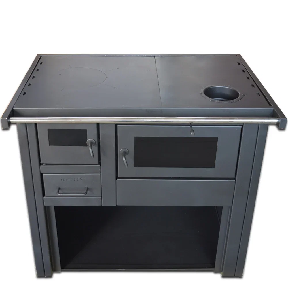 Pachet Termosoba pe lemne Herainstal Vatra Aluminium Bordo 12.05 kW cu 40 elementi aluminiu 600 mm [4]