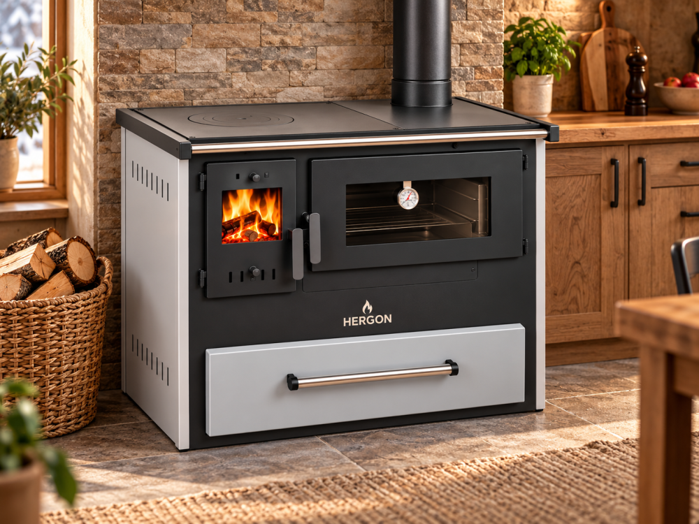 Termosobă pe lemne 12 kW cu cuptor și plită – Pachet 85 mp | Hera Instal Vatra [2]