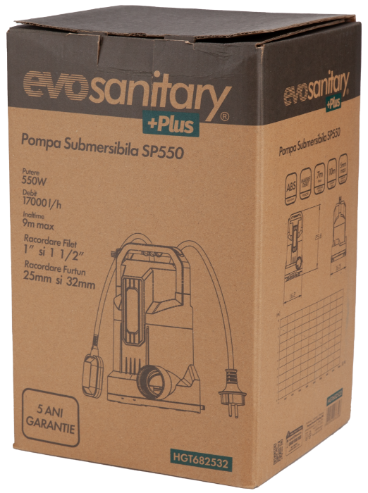 Pompă submersibilă apă murdară EvoSanitary SP550 +Plus [2]