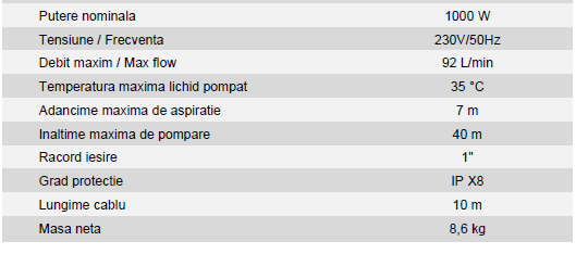 Pompă submersibilă multietajată 1000W inox EvoSanitary [4]