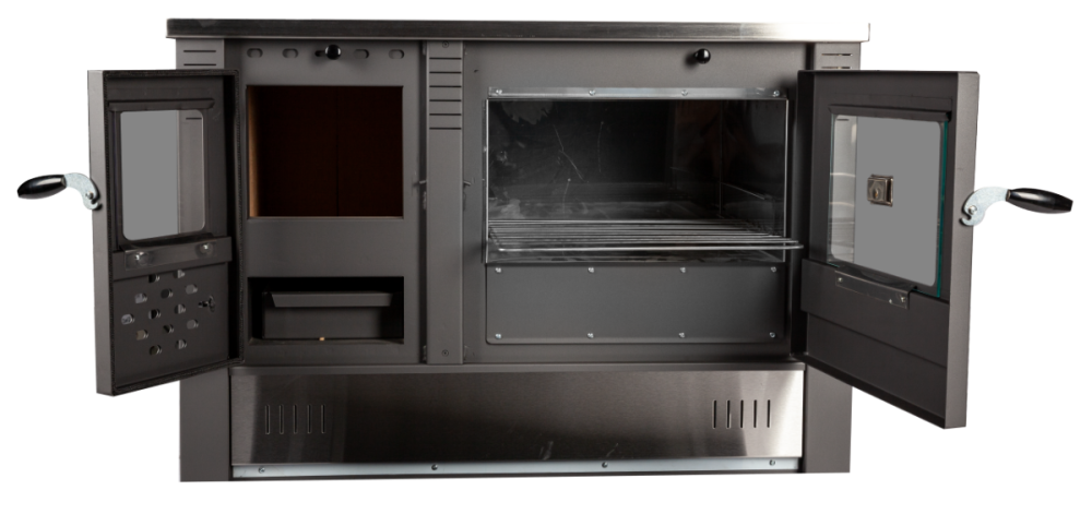 Sobă pe Lemne cu Plită și Cuptor Inox 10.5 kW | Încălzire & Gătit [2]