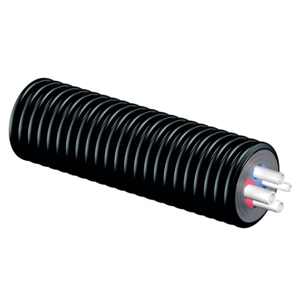 Țeavă preizolată Uponor Ecoflex Quattro 2×25 + 2×25 / Ø175 | Încălzire + ACM + Apă rece [1]