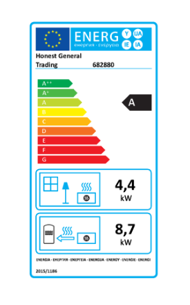 Termosobă pe lemne 13.1 kW cu manta de apă 16 L și randament 74.7%. Încălzește până la 80 m². Ideală pentru locuințe și spații publice. Comandă acum! [4]