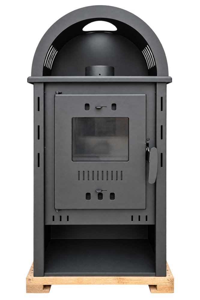 Sobă pe lemne HERGON ARCUS 12, 11,56 kW, Negru [2]