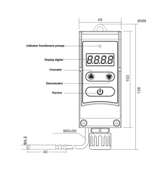 Termostat de Imersie Digital Evosanitary Plus cu Sondă 90 cm – Boiler / Puffer [4]