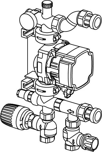 Grup pompare Uponor Fluvia T PUSH-23-B-W – injecție pardoseală [2]