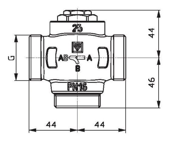 Vana Termostatică HERZ Teplomix 1 1/2” | 3 Căi cu Bypass | Protecție Cazan [2]
