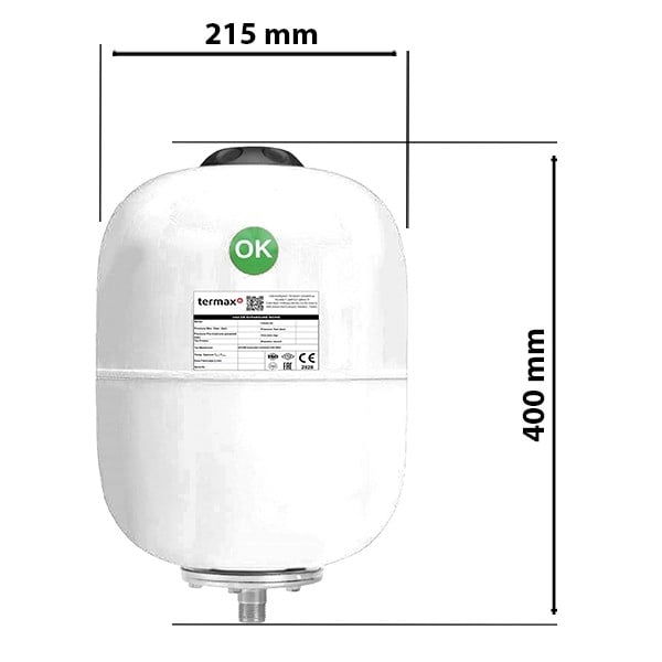 Vas Expansiune Solar 12L Termax | 1/2" | Ø215 mm | 10 bar [2]