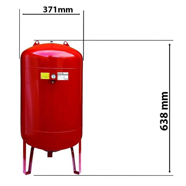 Vas expansiune Termax 50 litri cu manometru | Vertical, 1" | Pentru instalații încălzire [2]