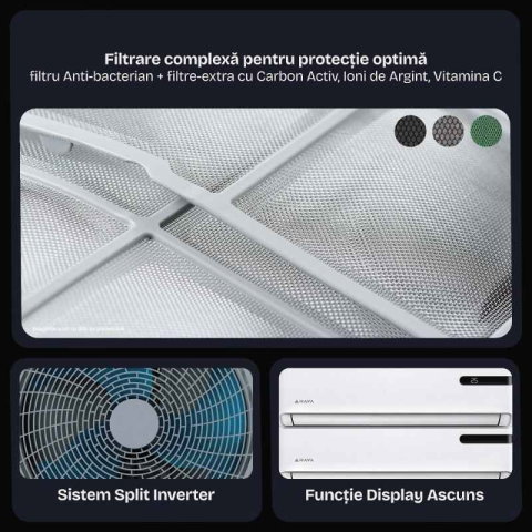 Aer condiționat 24000 BTU WiFi Inverter HAVA ComfortMAX A++ | 50–75 mp [1]